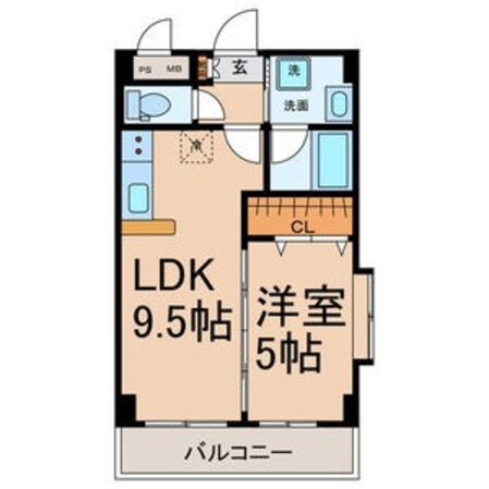 栄生駅 徒歩4分 2階の物件間取画像